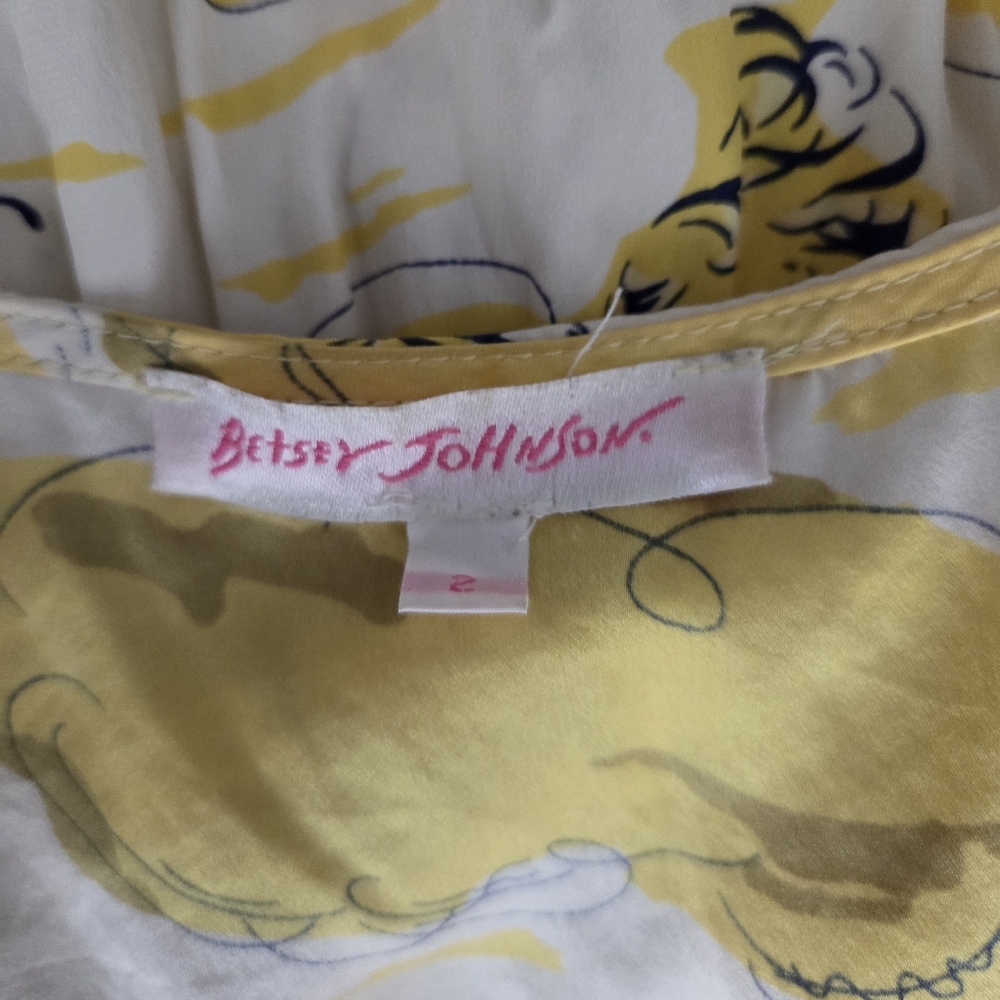 Betsey Johnson | Vintage Patterned Silk Wrap Dress - Picture 14 of 15